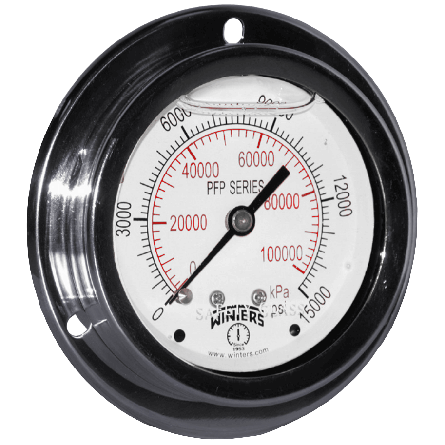 Winters Instruments Premium Stainless Steel Liquid Filled Pressure Gauge, PFP